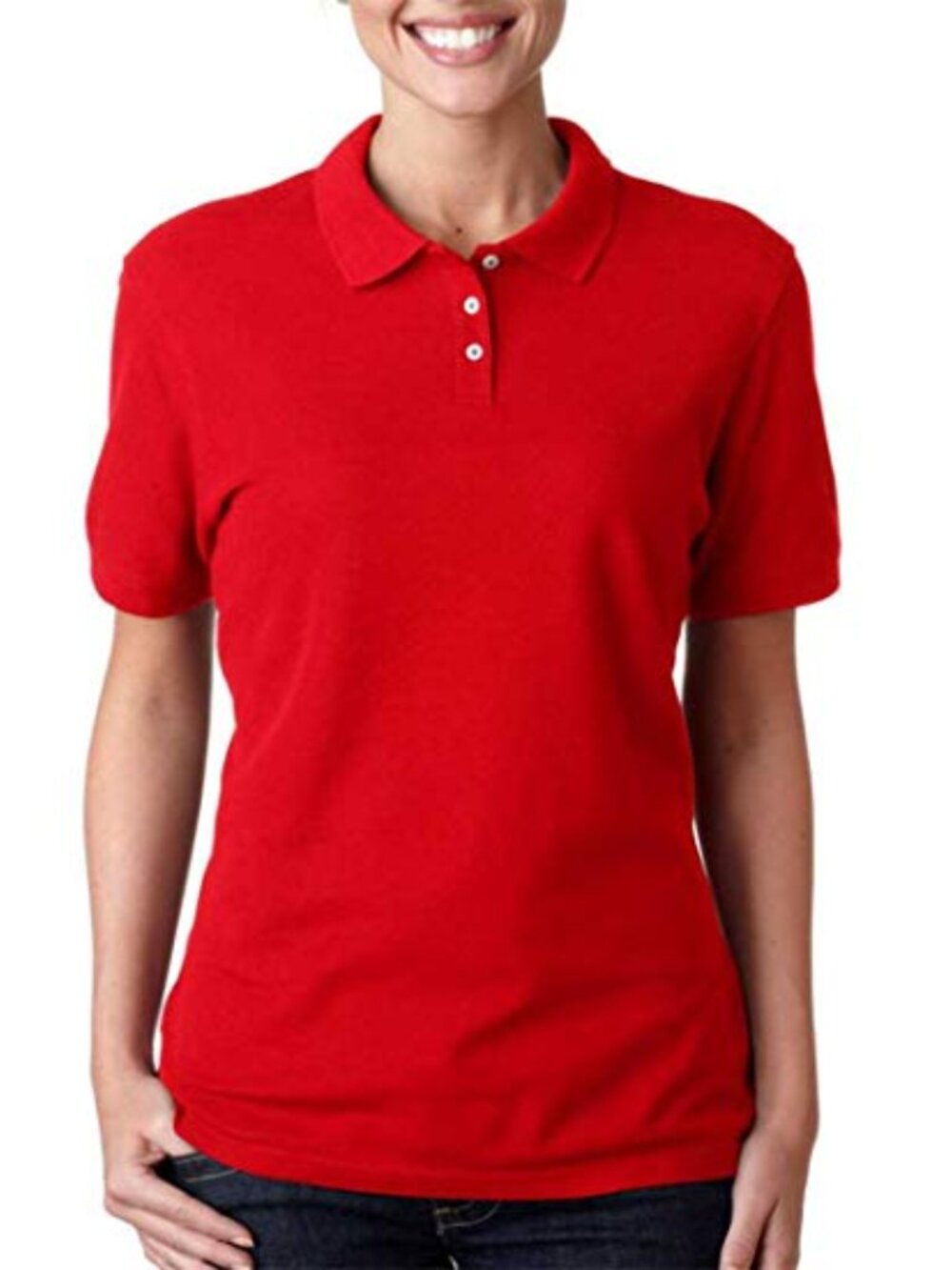Outer Banks Polo Shirt Women Small Red NWT 100% Cotton Short Sleeves Buttons NEW